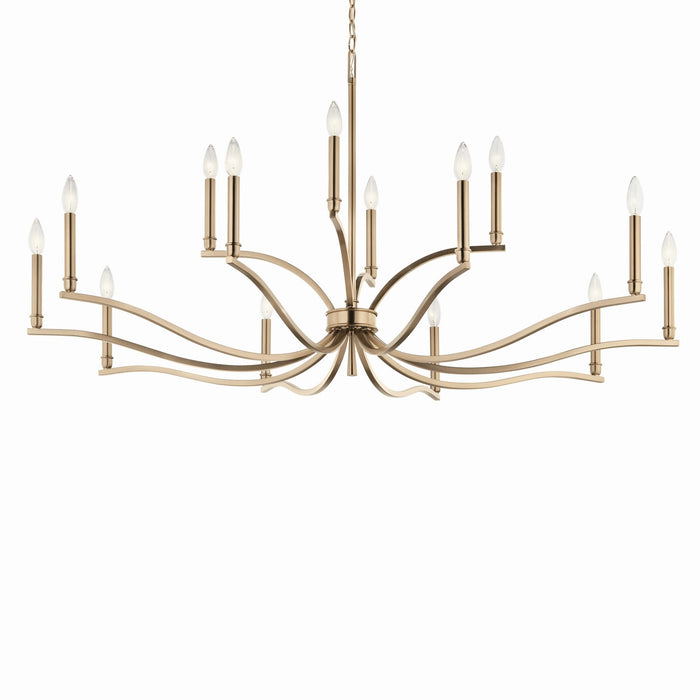 Kichler 52698CPZ 14 Light Chandelier, Champagne Bronze (2)