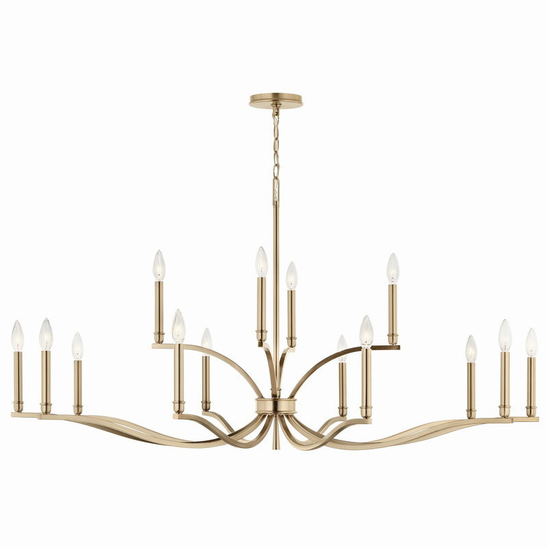 Kichler 52698CPZ 14 Light Chandelier, Champagne Bronze (4)