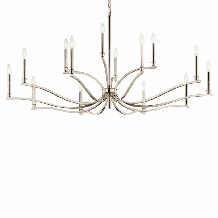 Kichler 52698PN 14 Light Chandelier, Polished Nickel (2)