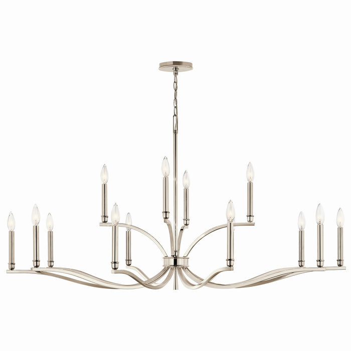 Kichler 52698PN 14 Light Chandelier, Polished Nickel (4)