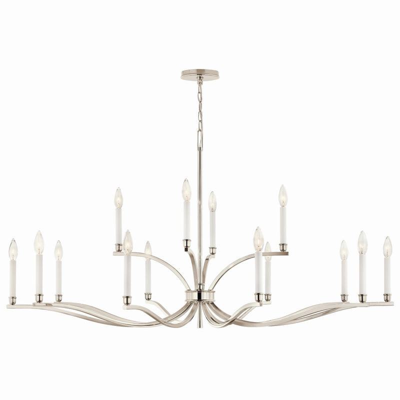 Kichler 52698PN 14 Light Chandelier, Polished Nickel (5)