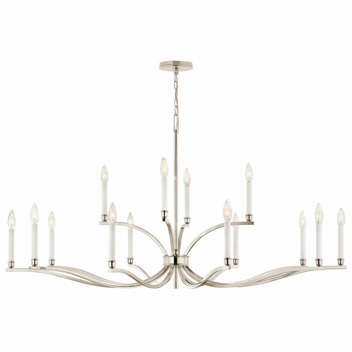Kichler 52698PN 14 Light Chandelier, Polished Nickel (5)
