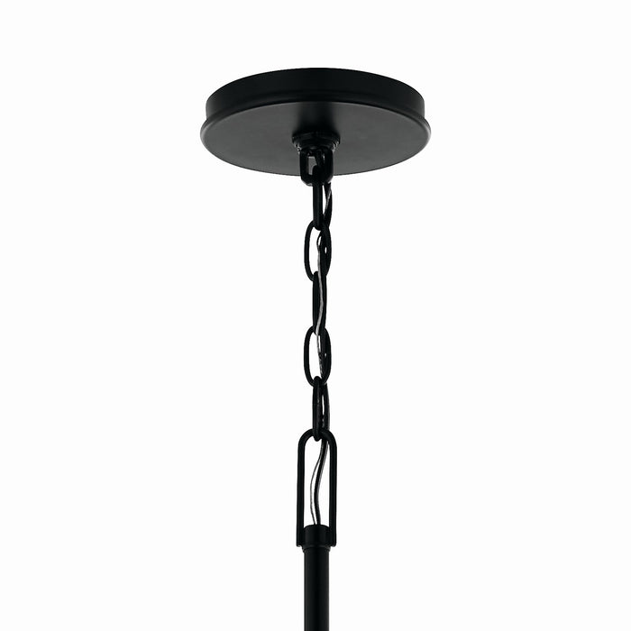 Kichler 52699BK Eight Light Foyer Chandelier, Black (3)