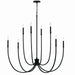 Kichler 52699BK Eight Light Foyer Chandelier, Black (4)