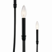 Kichler 52699BK Eight Light Foyer Chandelier, Black (6)