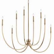Kichler 52699CPZ Eight Light Foyer Chandelier, Champagne Bronze (2)