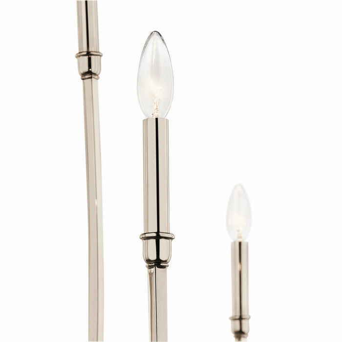 Kichler 52699PN Eight Light Foyer Chandelier, Polished Nickel (5)