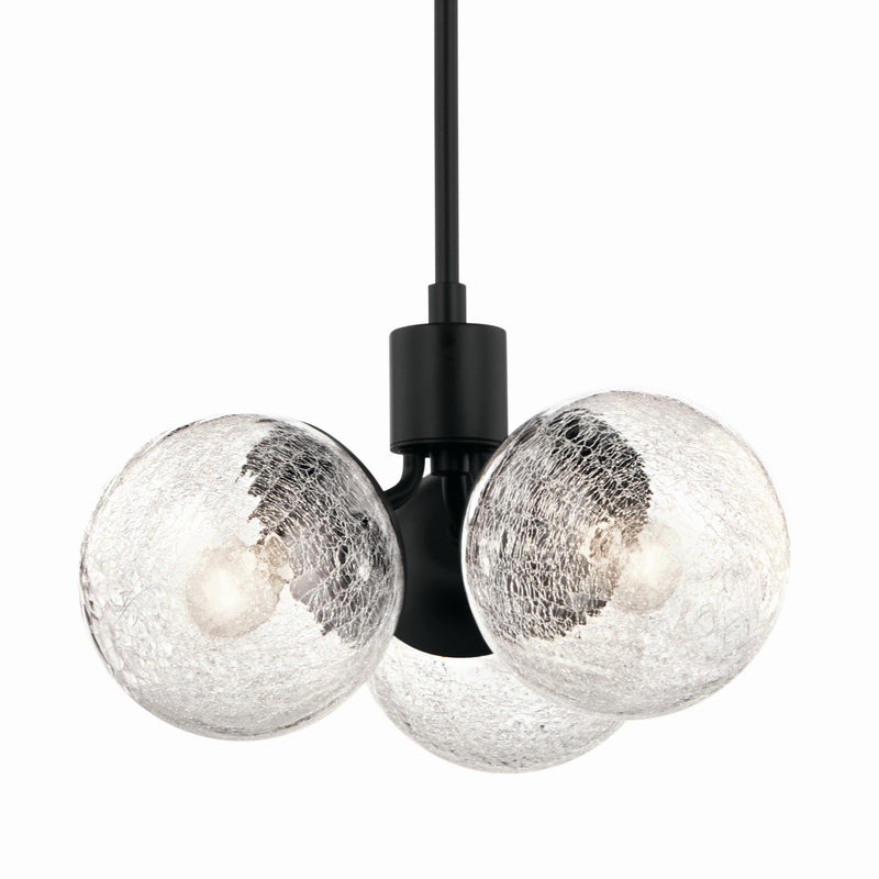 Kichler 52700BK Three Light Chandelier/Semi Flush, Black (2)