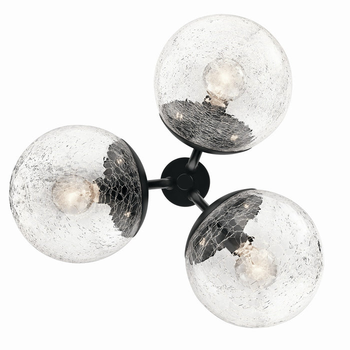 Kichler 52700BK Three Light Chandelier/Semi Flush, Black (4)