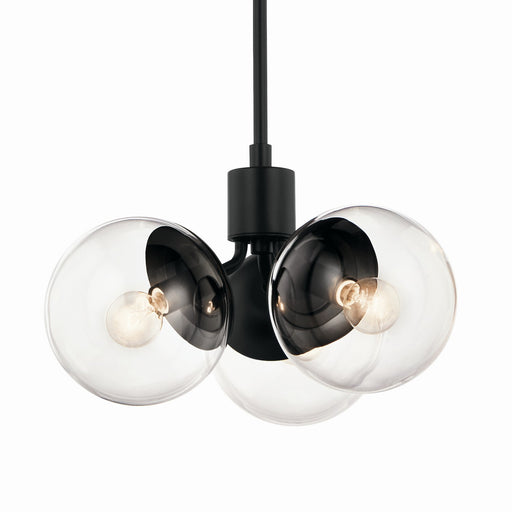 Kichler 52700BKCLR Three Light Chandelier/Semi Flush, Black (2)