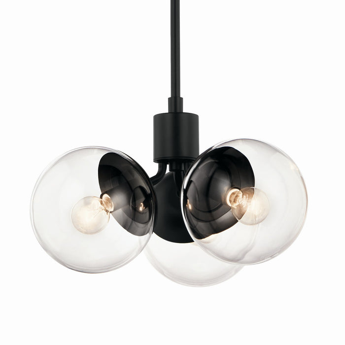 Kichler 52700BKCLR Three Light Chandelier/Semi Flush, Black (2)