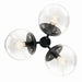 Kichler 52700BKCLR Three Light Chandelier/Semi Flush, Black (4)