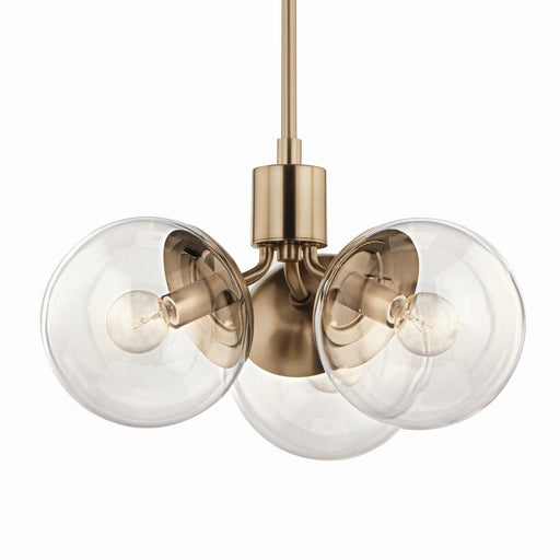 Kichler 52700CPZCLR Three Light Chandelier/Semi Flush, Champagne Bronze (2)