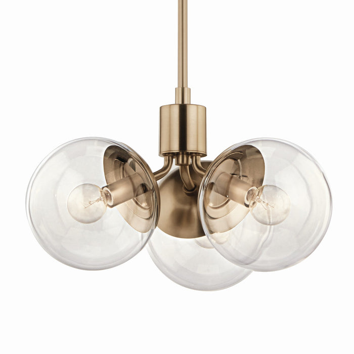 Kichler 52700CPZCLR Three Light Chandelier/Semi Flush, Champagne Bronze (2)