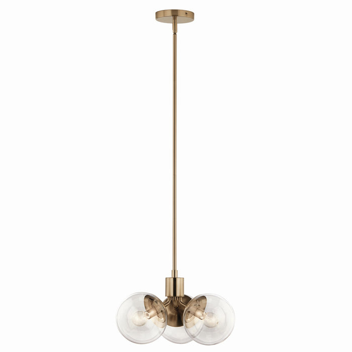 Kichler 52700CPZCLR Three Light Chandelier/Semi Flush, Champagne Bronze (5)