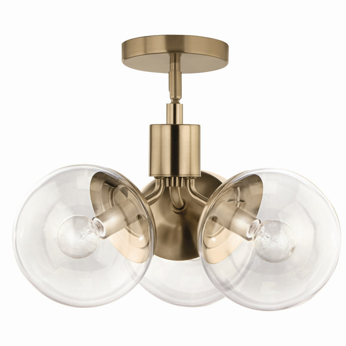 Kichler 52700CPZCLR Three Light Chandelier/Semi Flush, Champagne Bronze (6)