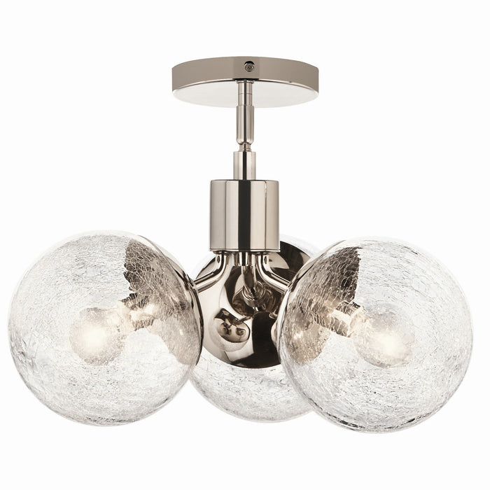 Kichler 52700PN Three Light Chandelier/Semi Flush, Polished Nickel (6)