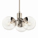 Kichler 52700PNCLR Three Light Chandelier/Semi Flush, Polished Nickel (3)