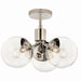 Kichler 52700PNCLR Three Light Chandelier/Semi Flush, Polished Nickel (5)