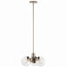 Kichler 52700PNCLR Three Light Chandelier/Semi Flush, Polished Nickel (6)