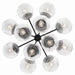 Kichler 52701BK 12 Light Chandelier Convertible, Black (4)