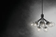Kichler 52701BK 12 Light Chandelier Convertible, Black (5)