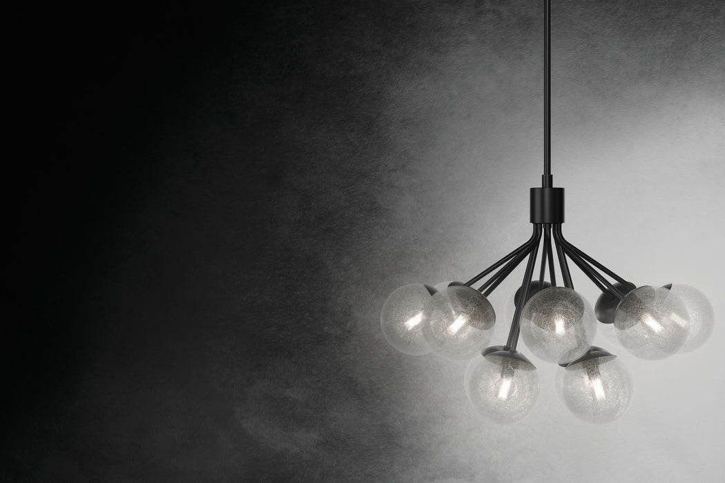 Kichler 52701BK 12 Light Chandelier Convertible, Black (5)