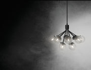 Kichler 52701BK 12 Light Chandelier Convertible, Black (6)