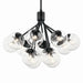 Kichler 52701BKCLR 12 Light Chandelier Convertible, Black (2)