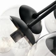 Kichler 52701BKCLR 12 Light Chandelier Convertible, Black (5)