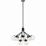 Kichler 52701BKCLR 12 Light Chandelier Convertible, Black (6)