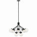 Kichler 52701BKCLR 12 Light Chandelier Convertible, Black (6)