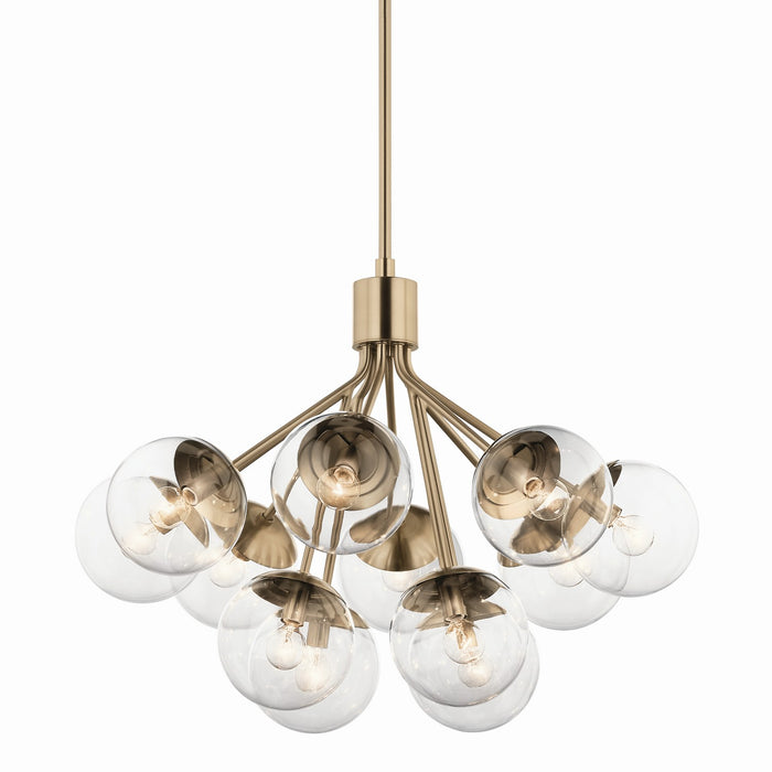 Kichler 52701CPZCLR 12 Light Chandelier Convertible, Champagne Bronze (2)