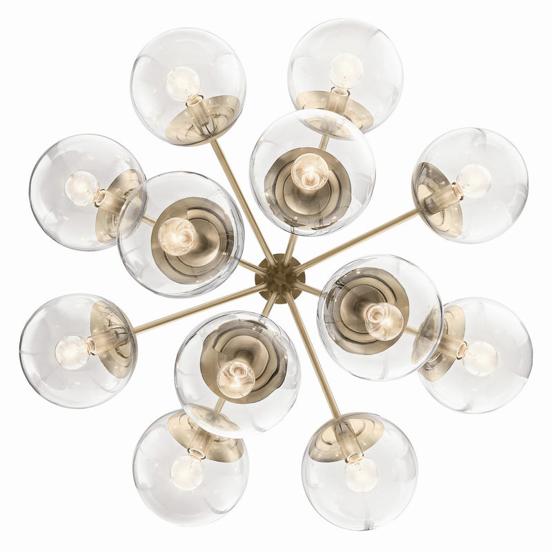 Kichler 52701CPZCLR 12 Light Chandelier Convertible, Champagne Bronze (4)