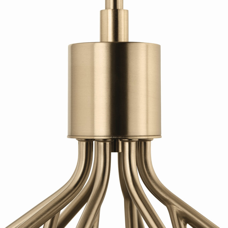 Kichler 52701CPZCLR 12 Light Chandelier Convertible, Champagne Bronze (6)