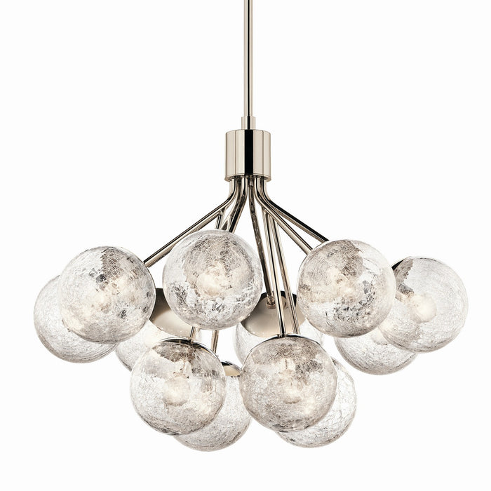Kichler 52701PN 12 Light Chandelier Convertible, Polished Nickel (2)