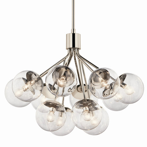 Kichler 52701PNCLR 12 Light Chandelier Convertible, Polished Nickel (2)