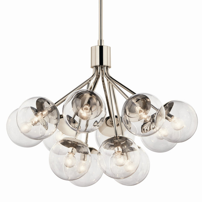 Kichler 52701PNCLR 12 Light Chandelier Convertible, Polished Nickel (2)
