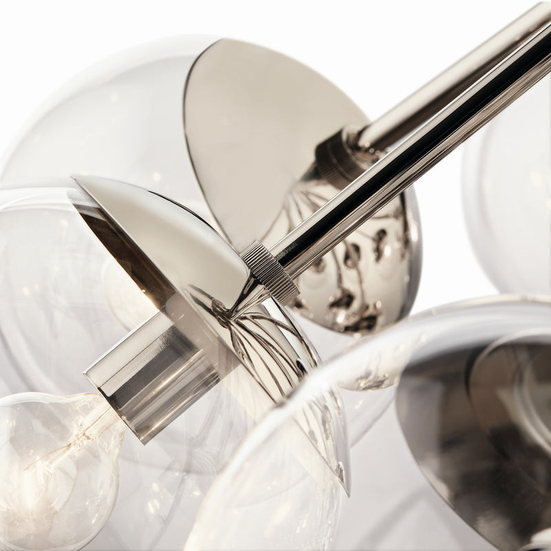 Kichler 52701PNCLR 12 Light Chandelier Convertible, Polished Nickel (5)