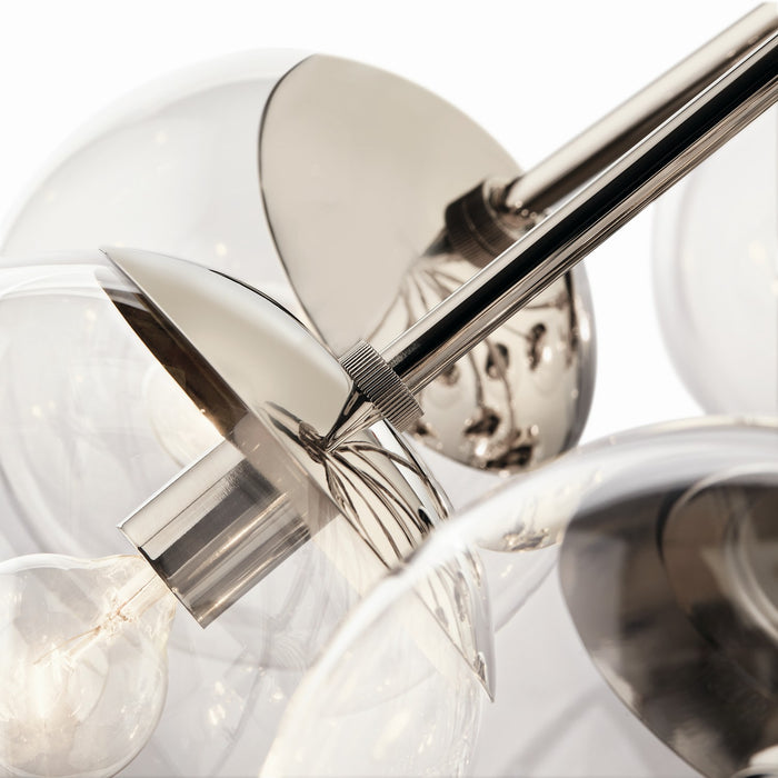 Kichler 52701PNCLR 12 Light Chandelier Convertible, Polished Nickel (5)