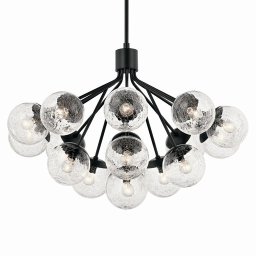 Kichler 52702BK 16 Light Chandelier Convertible, Black (2)