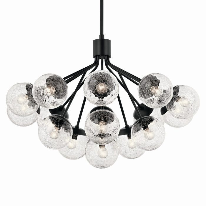 Kichler 52702BK 16 Light Chandelier Convertible, Black (2)