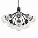 Kichler 52702BK 16 Light Chandelier Convertible, Black (2)