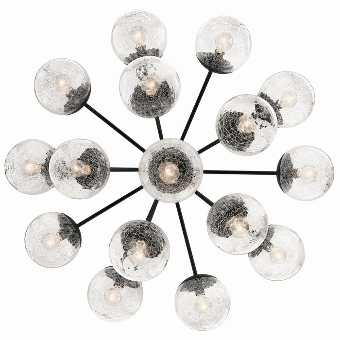 Kichler 52702BK 16 Light Chandelier Convertible, Black (4)