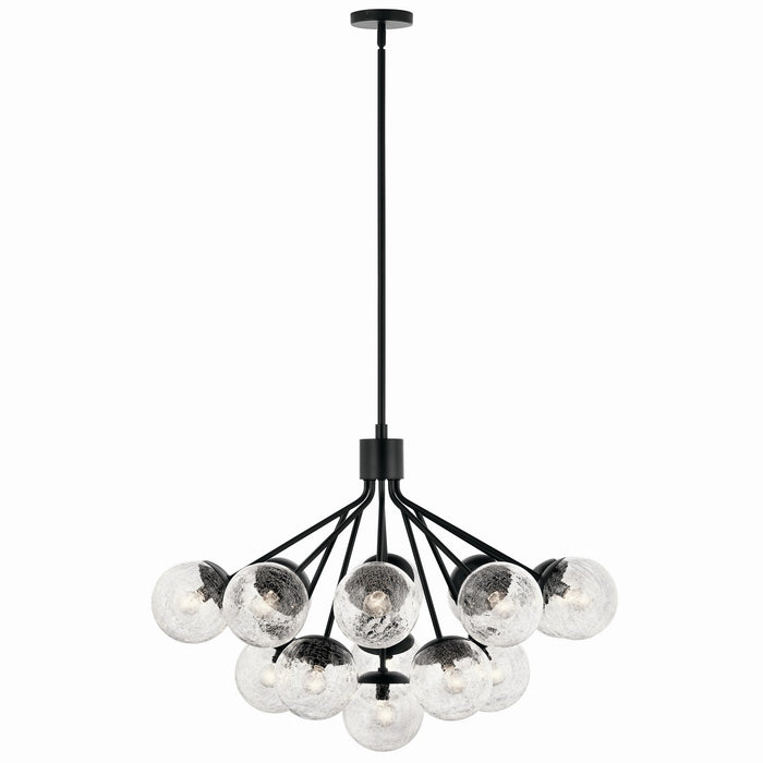 Kichler 52702BK 16 Light Chandelier Convertible, Black (5)