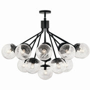 Kichler 52702BK 16 Light Chandelier Convertible, Black (6)