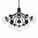 Kichler 52702BKCLR 16 Light Chandelier Convertible, Black (2)