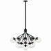 Kichler 52702BKCLR 16 Light Chandelier Convertible, Black (5)