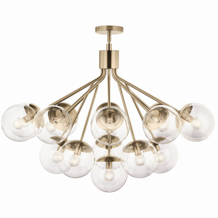 Kichler 52702CPZCLR 16 Light Chandelier Convertible, Champagne Bronze (6)