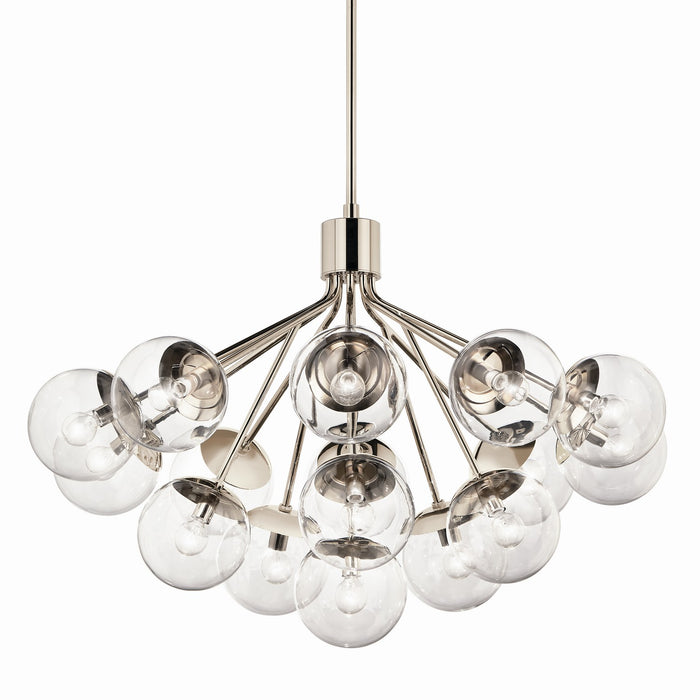 Kichler 52702PNCLR 16 Light Chandelier Convertible, Polished Nickel (2)